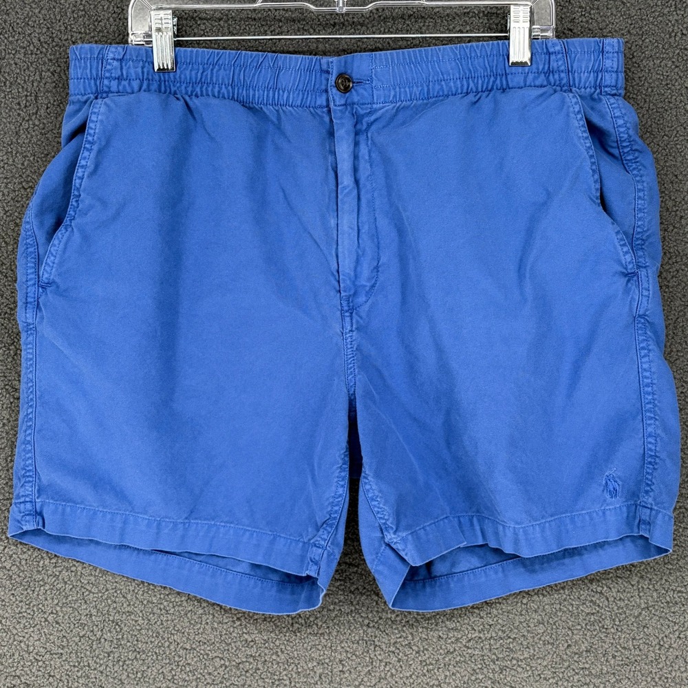Polo Ralph Lauren Mens Classic Fit 6 Inch Shorts Blue XL Cotton Elastic Waist